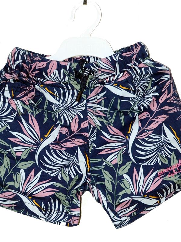 Pineapple printed cotton shorts store city product image